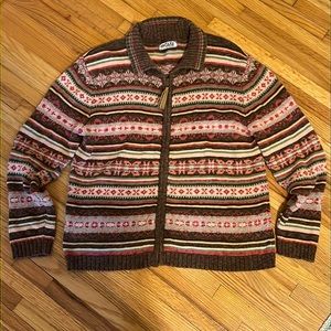 Y2K Tiara Zip Up Sweater